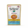 Schesir Maaltijdzakjes Cat Soup 85 G Kattenvoer Tonijn&Inktvis