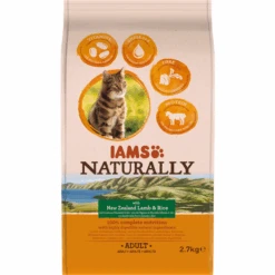 Iams 3x Naturally Kat Adult New Sealand Lam&, Rijst 2, 7 Kg