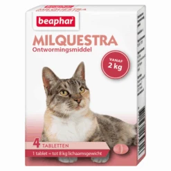 Beaphar Milquestra Ontwormingsmiddel Voor De Kat(tabletten)12 Tabletten