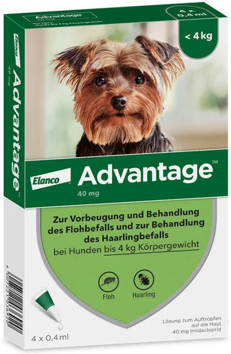 Advantage 2 X 4 Pipetten Â, ®, 40 Voor Honden Van Minder Dan 4 Kg Dubbelpak - Afbeelding 7