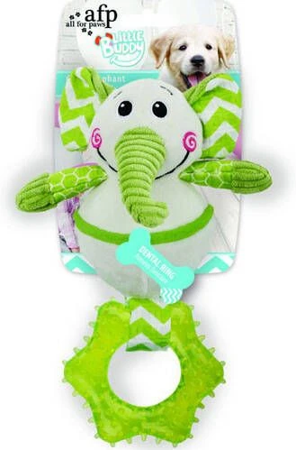 All For Paws Little Buddy Goofy Elephant Hondenspeelgoed 26x17x12 Cm Groen - Afbeelding 4