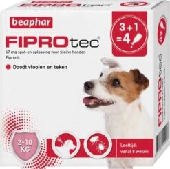 Beaphar Fiprotec Dog 3+1 Pip Anti Vlooien En Tekenmiddel 2 10kg 2 10kg