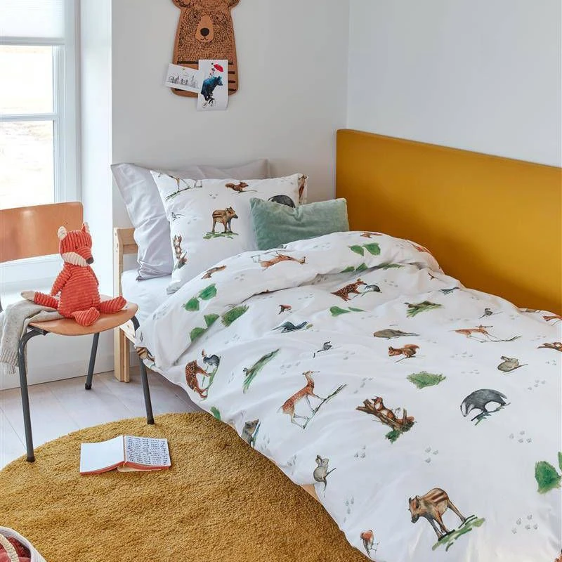 Beddinghouse Kids Forest Animals Dekbedovertrek Katoen 1 Persoons(140x200/220 Cm + 1 Sloop) Multi - Afbeelding 2