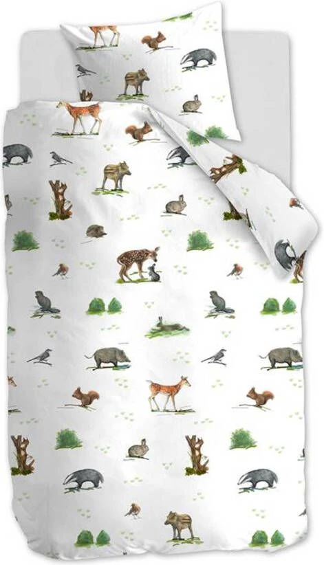 Beddinghouse Kids Forest Animals Dekbedovertrek Katoen 1 Persoons(140x200/220 Cm + 1 Sloop) Multi - Afbeelding 3