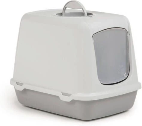 Savic Kattentoilet Oscar 50x37x39 Cm Kattenbak Grijs&Wit - Afbeelding 3
