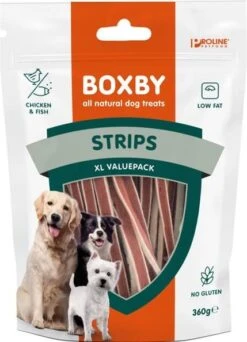 Boxby Strips Hondensnacks Vis Kip 360 G Valuepack