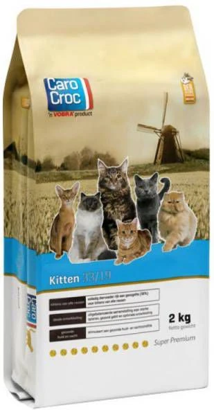 CaroCroc 33/19 Kitten Kattenvoer 2 X 2 Kg - Afbeelding 3