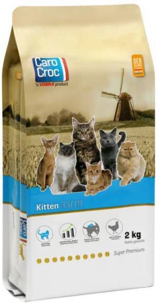 CaroCroc 33/19 Kitten Kattenvoer 2 X 2 Kg - Afbeelding 4