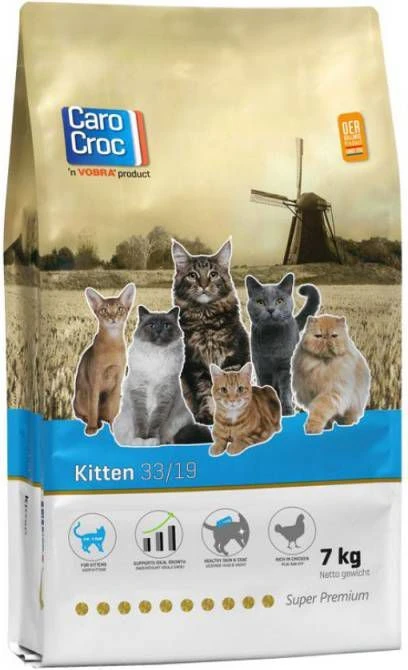 CaroCroc 33/19 Kitten Kattenvoer 2 X 2 Kg - Afbeelding 6