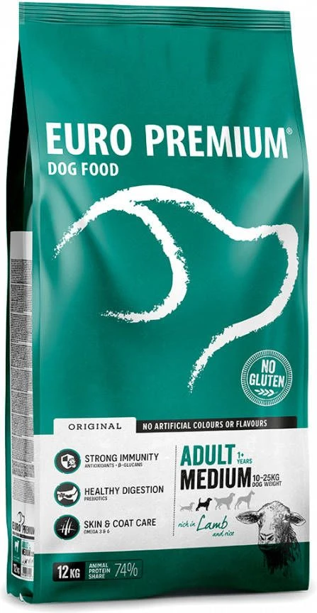 Euro Premium Medium Adult Lam & Rijst Hondenvoer Dubbelpak 2 X 12 Kg - Afbeelding 3