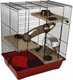 Flamingo Hamsterkooi Enzo 3 41, 5x28, 5x48, 5 Cm Bordeaux