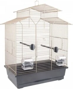 Flamingo Parkietenkooi Numfor 1 51x30x60 Cm Metallic Taupe