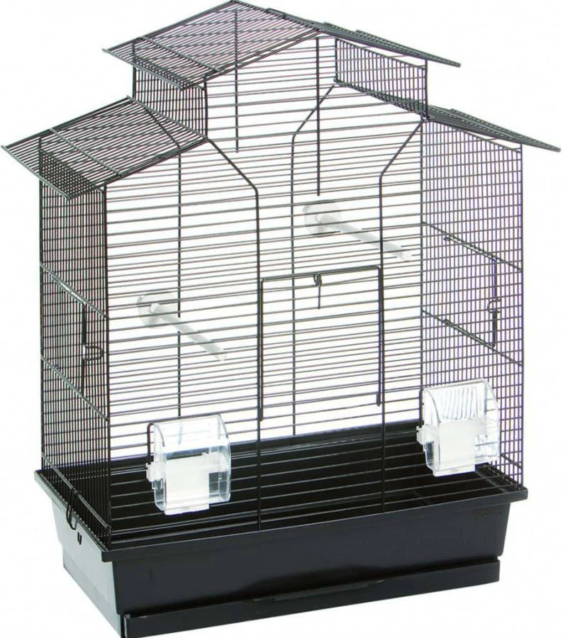 Flamingo Vogelkooi Numfor Vogelverblijven 52x30x61 Cm Zwart - Afbeelding 2