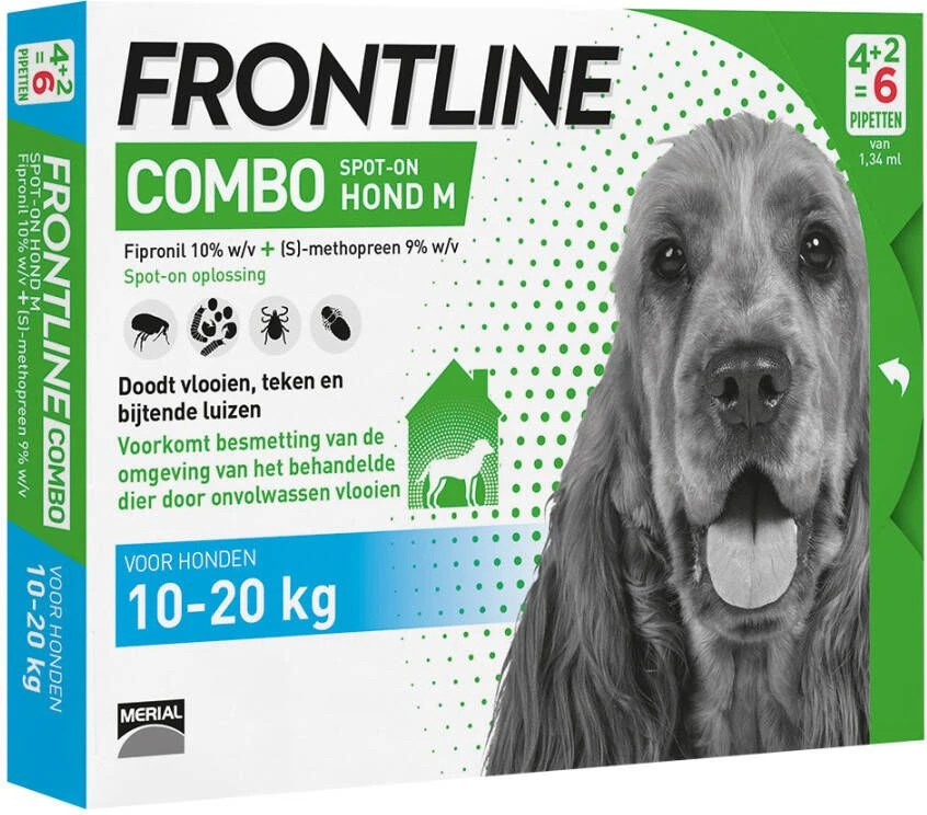 Frontline Combo Spot On 2 Medium Hond Medium Anti Vlooien En Tekenmiddel 4+2 Pip - Afbeelding 12