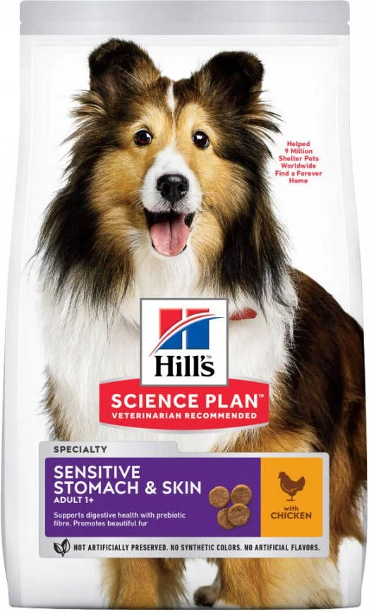 Hill's Science Plan 15% Korting! Droogvoer Sensitive Stomach & Skin Medium Met Kip(14 Kg ) - Afbeelding 7