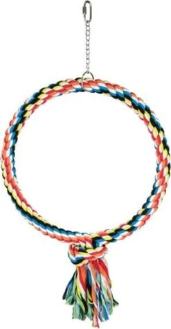 Homestyle Vogelspeelgoed Touwring Vogelspeelgoed 2.5x25 Cm Multi Color