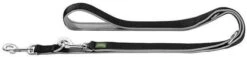 Hunter Trainingslijn Neopren Nylon Zwart&Grijs Hondenriem 200x2.0 Cm