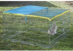 Kerbl Huisdierenren Met Vluchthek 115x115x65 Cm Chroom