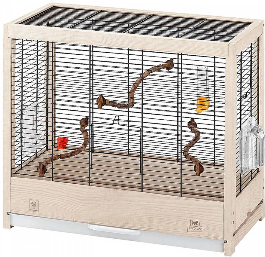 Ferplast Vogelkooi Giulietta 4 Vogelverblijven 57x30x50 Cm Houtkleur - Afbeelding 2