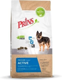 Prins ProCare Super Active Hondenvoer 15 Kg + Gratis Naturecare Worst