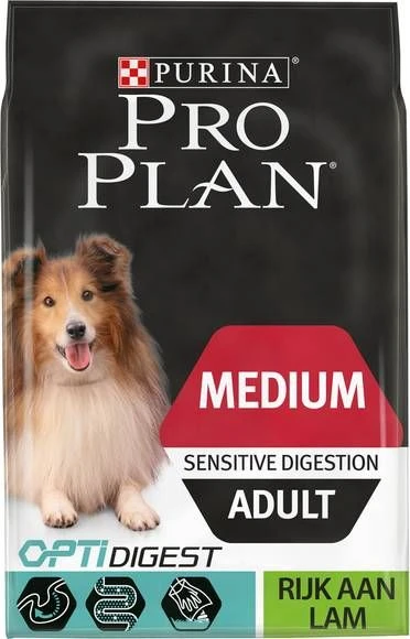 Pro Plan PURINA Medium Adult Lam & Rijst Sensitive Digestion Hondenvoer Dubbelpak 2 X 3 Kg - Afbeelding 2