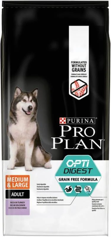 Pro Plan Purina Bonusbag 10+2 Kg/12+2 Kg Medium Large Adult Sensitive Dig Kalkoen OPTIDIGEST GF(12 Kg ) - Afbeelding 9