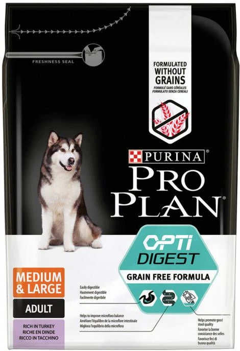 Pro Plan Purina Bonusbag 10+2 Kg/12+2 Kg Medium Large Adult Sensitive Dig Kalkoen OPTIDIGEST GF(12 Kg ) - Afbeelding 6