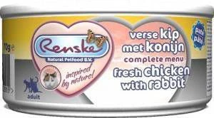 Renske Paté Kip & Konijn Nat Kattenvoer(70 Gram)2 Trays(48 X 70 Gr )