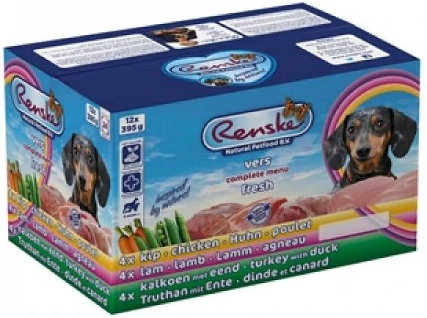 Renske Variatiebox Kate Vers Gestoomd Hondenvoer(12 X 395 G)2 Trays(24 X 395 Gr ) - Afbeelding 5
