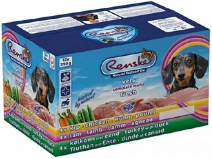 Renske Variatiebox Kate Vers Gestoomd Hondenvoer(12 X 395 G)2 Trays(24 X 395 Gr ) - Afbeelding 6