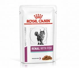 Royal Canin Veterinary Renal With Fish Zakjes Kattenvoer 2 Dozen(24 X 85 Gr )