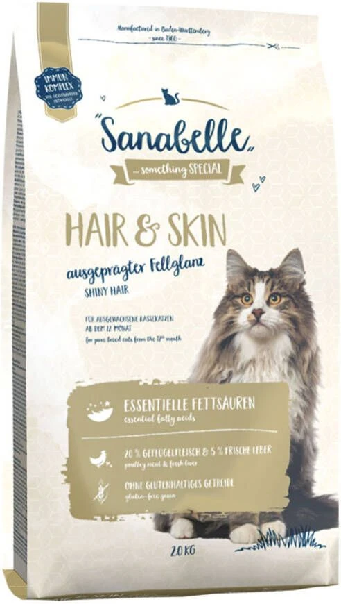 Sanabelle Hair & Skin Kattenvoer 10 Kg + 2kg Sensitive - Afbeelding 5