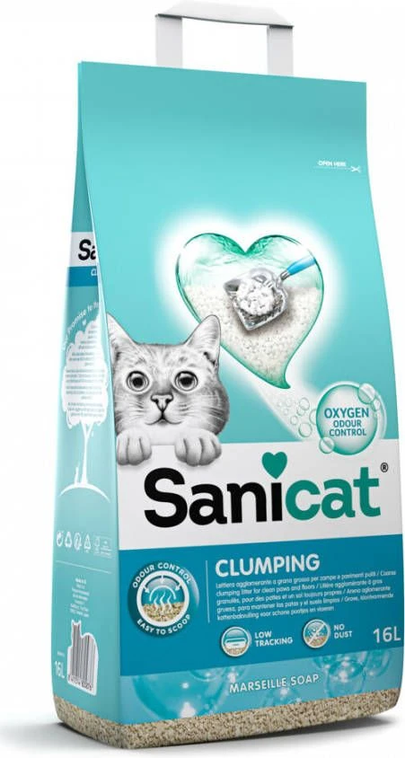 Sanicat Clumping + Marsella Soap Kattenbakvulling 16 - Afbeelding 2