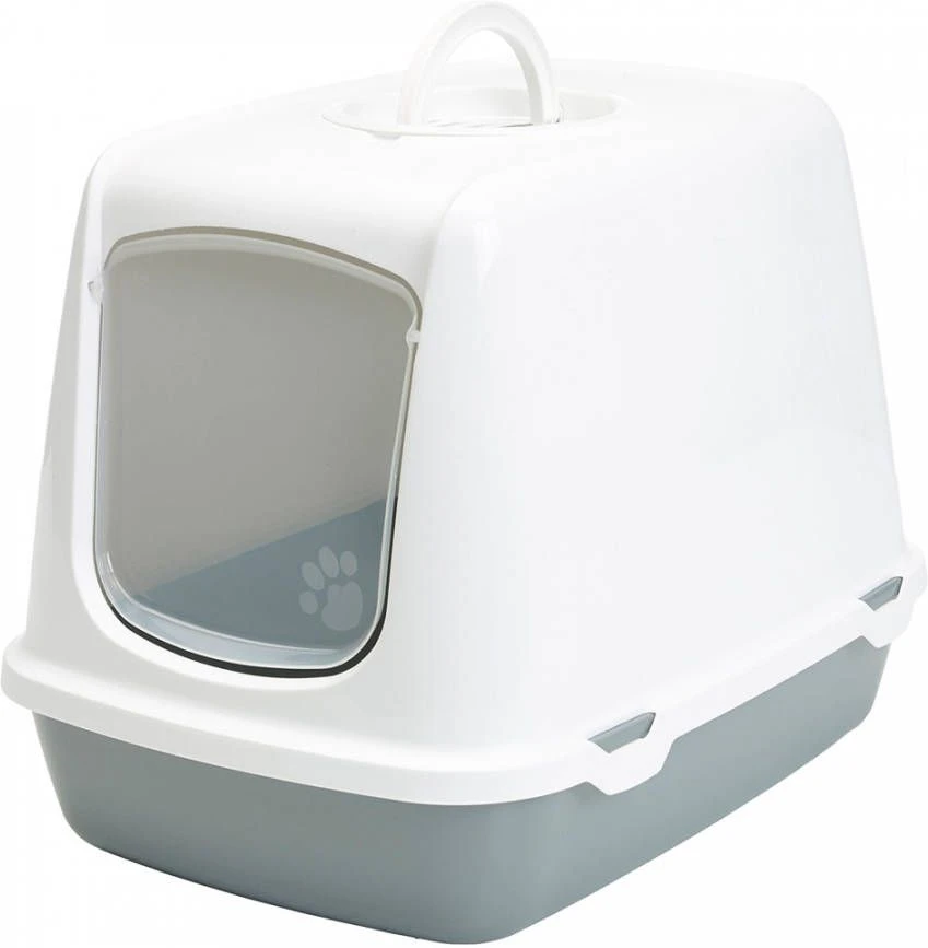Savic Kattentoilet Oscar 50x37x39 Cm Kattenbak Grijs&Wit - Afbeelding 4