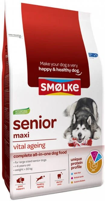 Smolke Smø, Lke Senior Maxi Vital Ageing Dubbelpak 2 X 12 Kg - Afbeelding 5