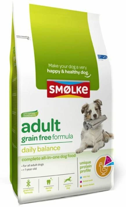 Smolke Adult Grain Free Formula Kip&Lam&Vis Hondenvoer 12 Kg Graanvrij - Afbeelding 8