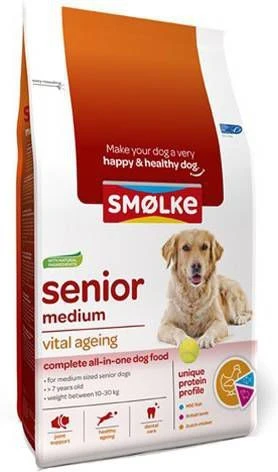 Smolke Smø, Lke Senior Medium Vital Ageing Dubbelpak 2 X 12 Kg - Afbeelding 4