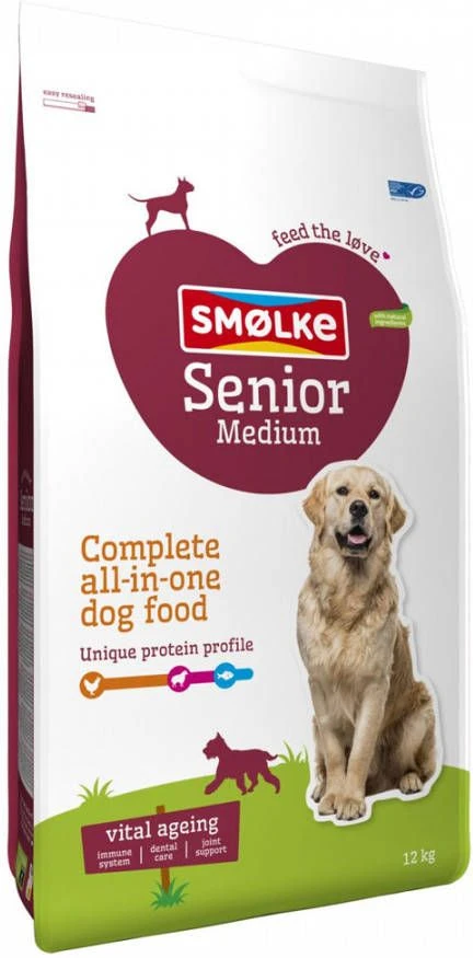 Smolke Smø, Lke Senior Medium Vital Ageing Dubbelpak 2 X 12 Kg - Afbeelding 5