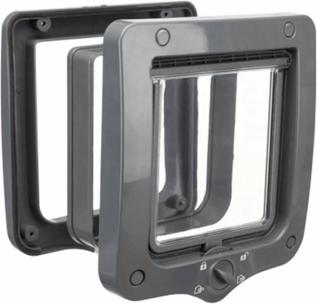 Trixie 4 Weg Kattenluik Met Tunnel Grijs 20 X 22 Cm - Afbeelding 5