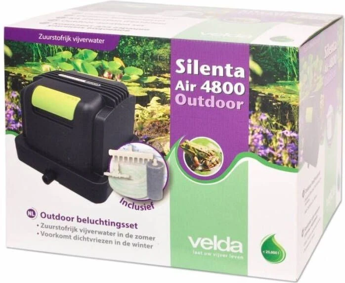 Velda Luchtpomp Silenta Pro 4800 Inclusief Luchtsteen & Slang - Afbeelding 4