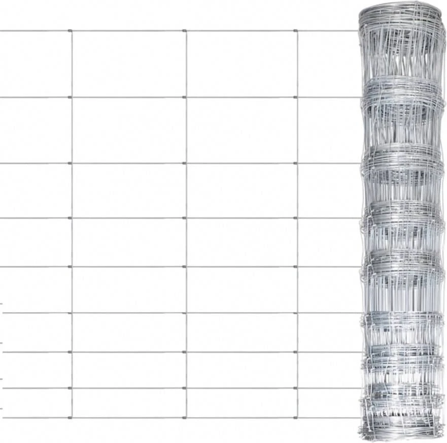 VidaXL Hek 50x1, 2 M Gegalvaniseerd Staal Zilverkleurig - Afbeelding 3