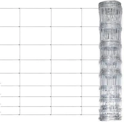 VidaXL Hek 50x1, 2 M Gegalvaniseerd Staal Zilverkleurig