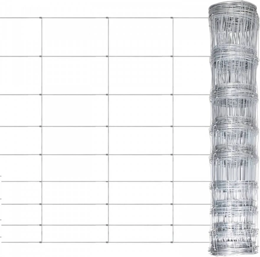 VidaXL Hek 50x1, 2 M Gegalvaniseerd Staal Zilverkleurig - Afbeelding 2