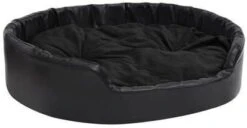 VidaXL Hondenmand 99x89x21 Cm Pluche En Kunstleer Zwart