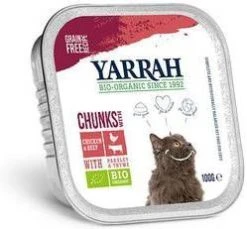 Yarrah 24 + 6 Gratis! Bio Chunks Of Paté, Kattenvoer Bio Chunks Kip Met Bio Kip & Rund